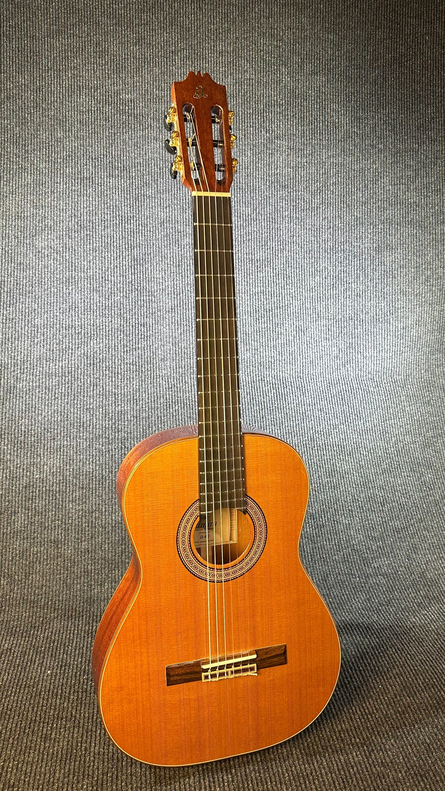 Admira A40S Classical Guitar - Solid Cedar Top & Mahogany, Handcrafted Spanish Guitar with Ebony Fingerboard