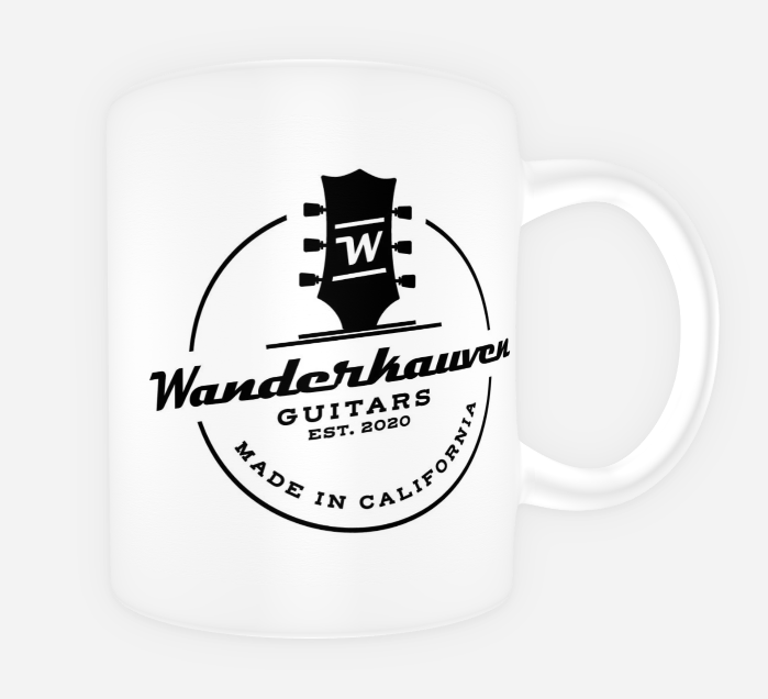 Wanderkauven Guitars Ceramic Coffee Mug - Vintage Surf & Moto Design | 11oz Guitar Lover Gift