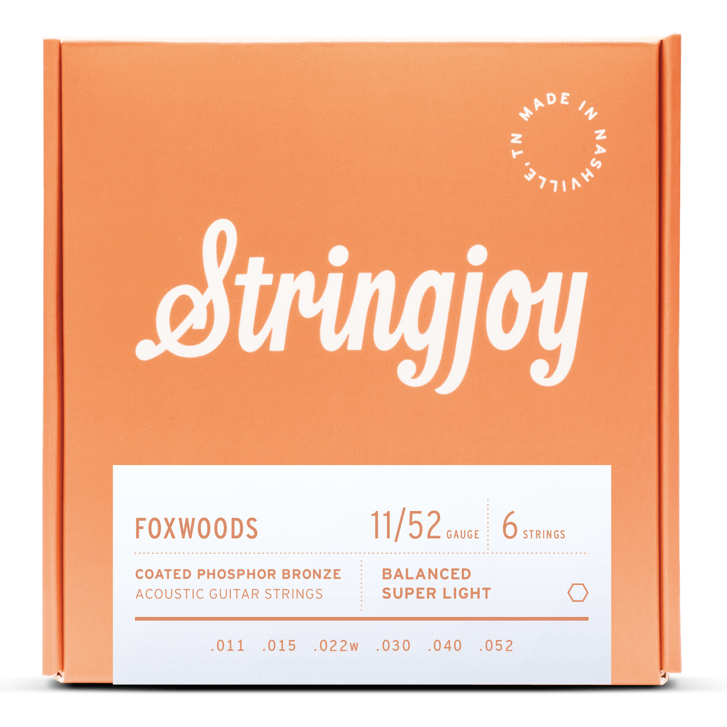 STRINGJOY FOXWOODS 11/52 ACOUSTIC GUITAR STRINGS