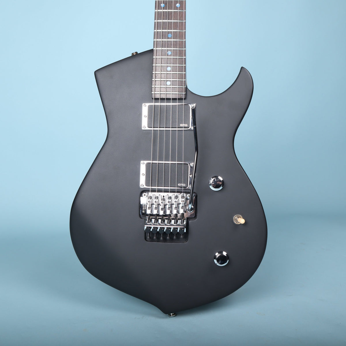 Wanderkauven WG Noir Custom Electric Guitar - Satin Black Alder with EMG Zakk Wylde Pickups