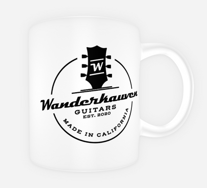 Wanderkauven Guitars Ceramic Coffee Mug - Vintage Surf & Moto Design | 11oz Guitar Lover Gift