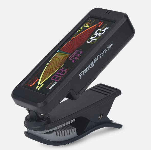 Flanger FMT-209 Digital Tuner with Clip Mount for Guitar, Bass, and Ukulele