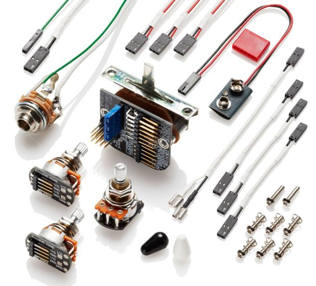 EMG SA/SA/85 Pickup Set - Alnico Single Coils with 85 Humbucker for Stratocaster